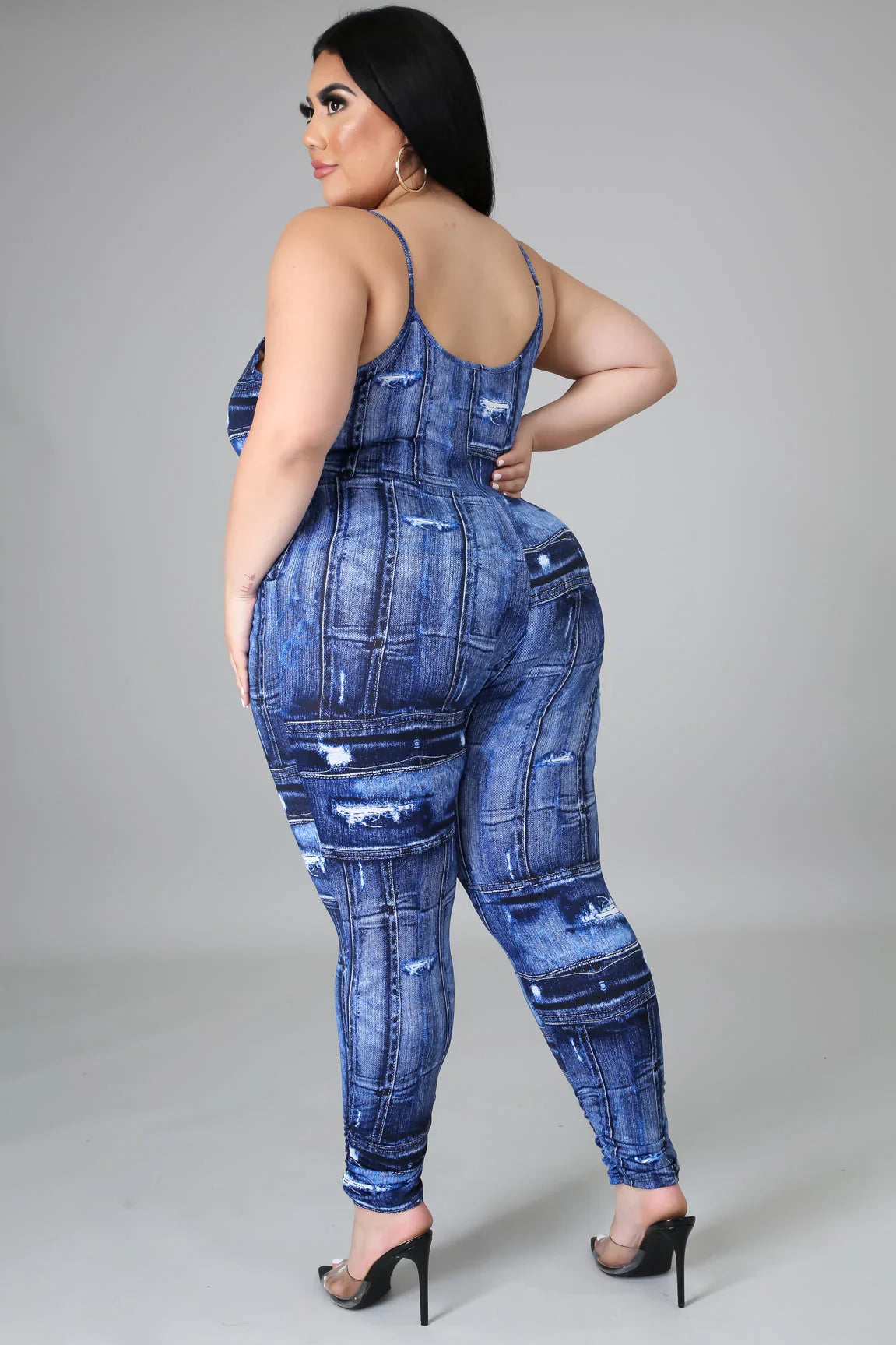The Denim Print Bodysuit