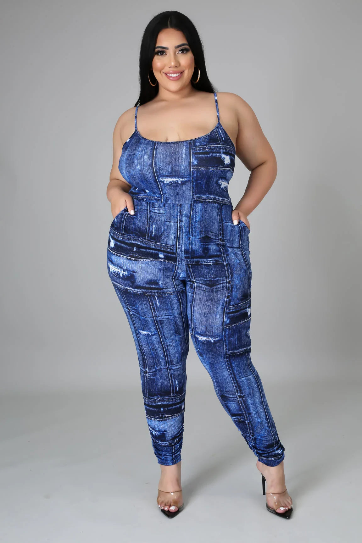 The Denim Print Bodysuit