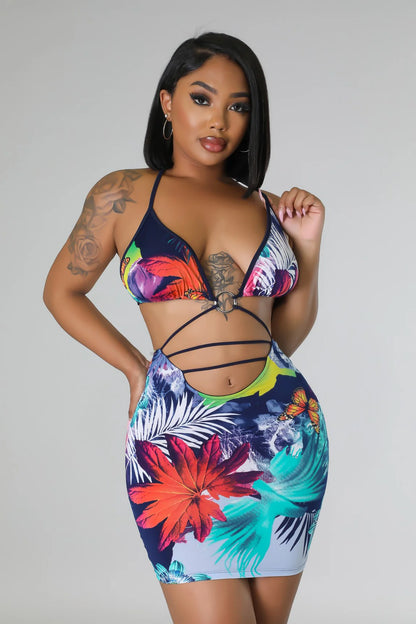In The Tropics Mini Dress